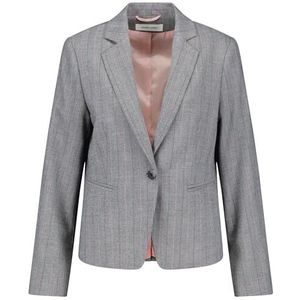 GERRY WEBER Blazer met lange mouwen, Grijs Zwart Visgraat, 42
