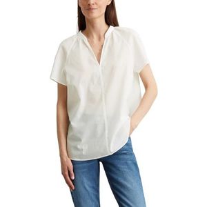 Marc O'Polo - Blouseshirt - Wit - Katoen - Normale Pasvorm