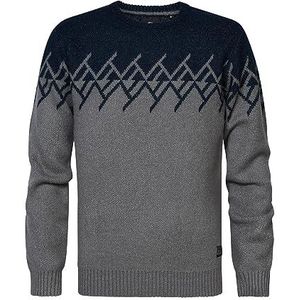 Petrol Industries Knitwear Basic pullover voor heren, Middernacht Marine, XXL