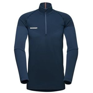 Mammut - Trift - Heren Shirt - Marineblauw - Halve Ritssluiting - Lange Mouwen