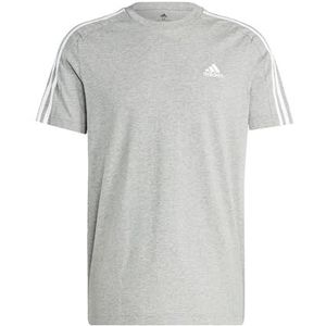 adidas Essentials Single Jersey 3-Stripes T-shirt met korte mouwen voor heren (1 stuk)