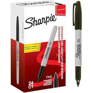 Sharpie Merkstift, Fijne Tip, 24 Stuks, Zwart