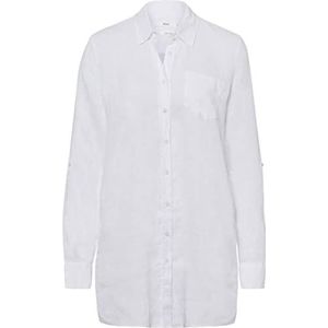 BRAX Damesstijl Victoria linnen blouse, wit, 46