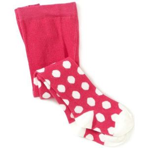Playshoes Kinderpanty voor jongens en meisjes, elastische katoenen panty met comfortabele band, getest op schadelijke stoffen, gestippeld met puntpatroon, roze, 62/68 cm