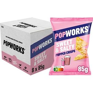 Popworks Sweet & Salty Chips, doos 8 stuks x 85 g
