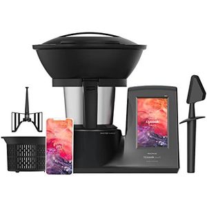 Taurus Mycook Touch Black Edition Keukenmachine met wifi, 1600 W, 2 l, tot 140 graden, multifunctioneel, Mycook-app, verbinding met je smartphone, stoompan, zwart