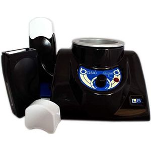 EpilWax - Elektrische epilator voor dames – waxverwarmer in combinatie met zwart – grote container voor 800 ml pot en 2 waxverwarmers voor roll-on ontharing, professionele ontharing, 100 ml