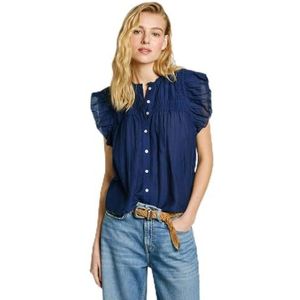 Pepe Jeans Dames DIALLO Shirt, Blauw (OCEAN BLAUW), M, Blauw (oceaanblauw), M