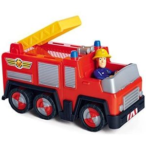 SIMBA 109252505,Brandweerman Sam Jupiter, kinderversie met figuur 7 cm, speelgoedauto 17 cm, brandweerauto, vanaf 3 jaar (Let op Duitstalige verpakking)