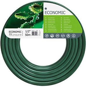 Cellfast Tuinslang ECONOMIC, flexibel, 3-laagse slang, Polyester gekruist gevlochten, UV-bestendig, 1/2"", 50m, Groen