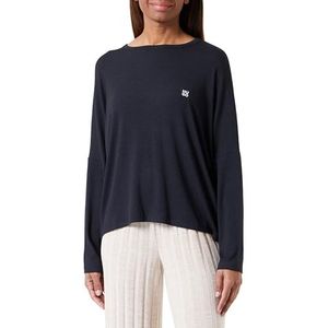 BOSS Naiani_ls Shirt voor dames, pyjama met lange mouwen, zwart 1, XL
