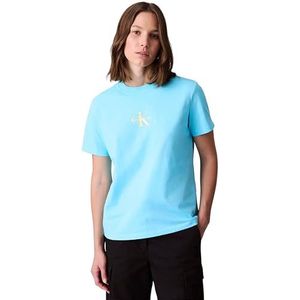 Calvin Klein Jeans Dames SS 20s Classic Logo TEE LV047C856G grafische T-shirts, blauw (Atmosphere Blue), XXS, Blauw (Atmosfeer Blauw), XXS