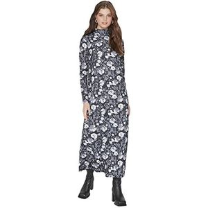 Trendyol - Dames Shift Jurk - Zwart - Gebreid - 68% Polyester, 28% Viscose, 4% Elastaan