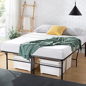 Zinus Smartbase 46 cm, zeer robuuste lattenbodem, metalen lattenbodem, eenvoudig te monteren, opslag onder het bed, 140 x 190 cm, zwart