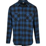 Urban Classics Checked Flanell Shirt heren hemd, blauw/zwart, 3XL