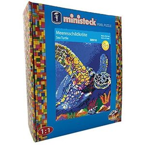 Ministeck 38910 - Mozaïek afbeelding van een zeeschildpad, ca. 66 x 53 cm groot wasbord met ca. 7.700 kleurrijke steentjes, knijpplezier voor kinderen vanaf 8 jaar.