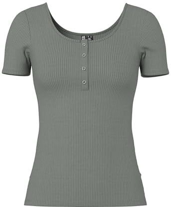 PIECES Pckitte Ss Top JRS Noos Bc, Castor Gray, XL