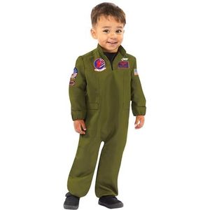 Amscan - Babykostuum Top Gun Maverick, piloot, jumpsuit, jetpiloot, carnaval