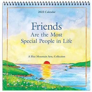 Blue Mountain Arts Hangende wandkalender 2023 ""Vrienden zijn de meest bijzondere mensen in het leven"" 7,5 x 7,5 inch, 12 maanden kalender voor een lieve vriend - van Blue Mountain Arts