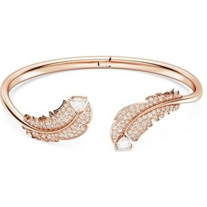 Swarovski Nice Armband, Veer, Wit, Roségoudkleurige Toplaag