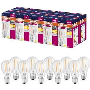 OSRAM LED STAR VALUE Klassisk A75 LED-lampe til E27-stik, pæreform, fil, 1055 lumen, varm hvid (2700k), udskiftning til konventionelle 75W pærer, ikke dæmpbar, 10-pack