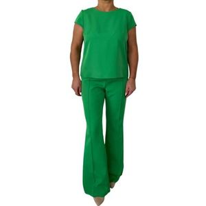 Broeken met een Crease Flared Victoria Rosehill, maat 42, groen, elegante damesbroek, groen, 42