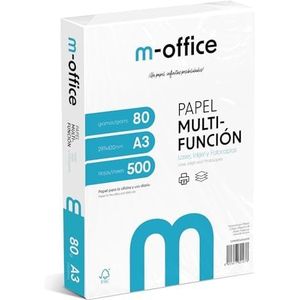 A3-papier, 80 g, 500 vel, multifunctioneel papier, voor inkjet- en laserprinters, A4-vellen, 297 x 420 mm, ideaal voor kantoor en thuis, 500 vellen