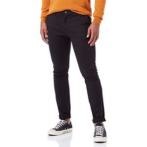 TOM TAILOR Uomini Chino broek met stretch 1032870, 29999 - Black, 28W / 32L