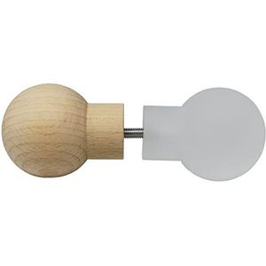 eliga Deurknopset voor sauna buiten acryl, binnen hout