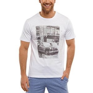 Schiesser Heren pyjama-top shirt korte mouwen, wit (wit 100), M