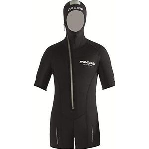 Cressi Shell Jacket Multi Thickness Lady 5mm - 5 mm modulair neopreen duikjack/shorty korte mouwen met rits/ingebouwde capuchon dames, zwart