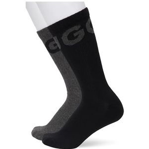 HUGO Heren 2P QS Rib ICONCOL CC korte sokken, medium grijs32, 39-42, Medium Grijs, 40-42 EU