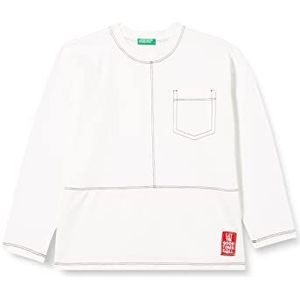 United Colors of Benetton Lang shirt voor kinderen en jongeren, wit 074, 170 cm