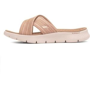 Skechers Dames Go Walk Flex Sandaal Impressed Slide, Taupe, 36 EU