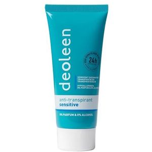 Deoleen Anti-transpirant Sensitive Crème, voorkomt overmatige transpiratie, dermatologisch getest, bevat 0% parfum en 0% alcohol, 50 ml