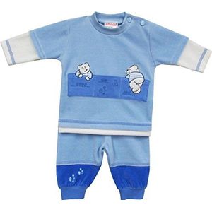 Schnizler Unisex - Baby Nickipak beertje joggingpak, blauw (original 900), 68 cm