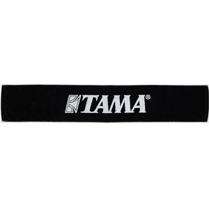 TAMA Handdoek met wit logo - zwart van 100% katoen, 110cm lang en 20cm breed (TTWL001)