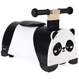 Janod - Wooden Ride-On Panda - 360° Steering - Develops Balance - Storage Box Included- Suitable for Children from The Age Of 1, J08052