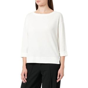 s.Oliver T-shirt voor dames, 3/4 mouw, wit, maat 34, wit, 34