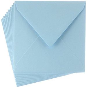 Enveloprint Vierkante kaart, blauw, 10 stuks