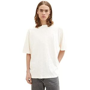Tom Tailor Denim heren 1035601 T-shirt, 12906 - Wool White, XXL