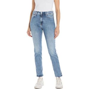 Replay Mjla super slim fit jeans met hoge taille, 009, medium blue, 29W / 32L