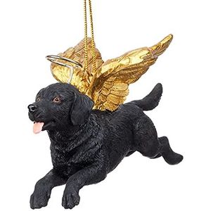 Design Toscano JH170714 Kerstornament, zwart labrador, retriever, ornamenten voor honden, vakantie