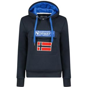 Geographical Norway Gadrienama Lady - Damessweatshirt met capuchon en kangoeroezakken - Sweatshirt met lange mouwen - Warme hoodie voor dames lente zomer herfst winter (marineblauw XXL), Marineblauw
