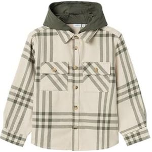 NAME IT Jongens Nkmosom Os Shirt Wh Box Shirt met lange mouwen, Thee Leaf/Checks: checks, 122-128