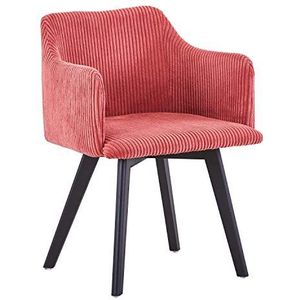 Menzzo Gestoffeerde stoelen, hout, roze, L57 x P54 x H76 cm Hoogte armleuning: 66cm