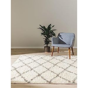 benuta hoogpolig tapijt Soho Shaggy hoogpolig woonkamer pluizig modern wasbaar hoogpolig tapijt Soho Cream 160x230 cm