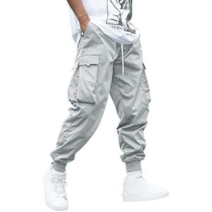 ZAFUL Men's Streetwear Cargo Pants with Flap Pockets & Drawstring Elastic Waist - Casual & Techwear Joggers