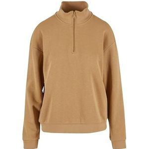 Urban Classics Light Terry Troyer Sweatshirt voor dames, Unionbeige, 3XL