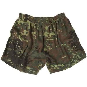 Mil-Tec Miltec Boxer Shorts Flecktarn, Camo Green, L